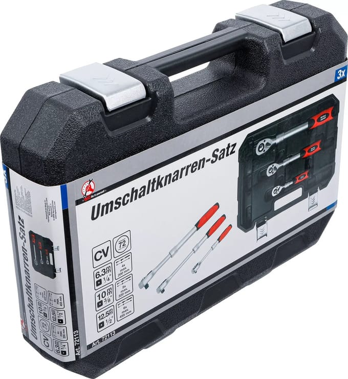 BGS Ratelsleutel-set - uittrekbaar - 1/4 - 3/8 - 1/2 - 3 delig