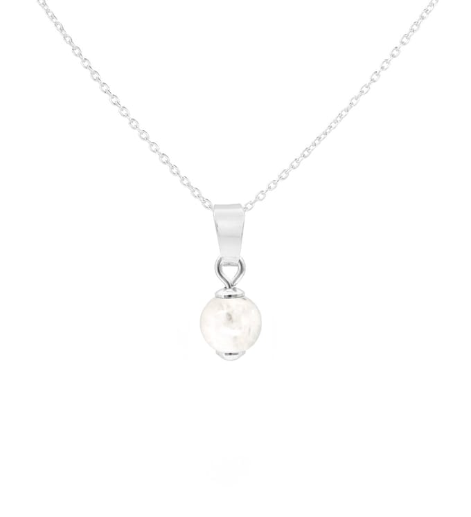 ARLIZI 2033 Ketting maansteen hanger - sterling zilver - 44 cm
