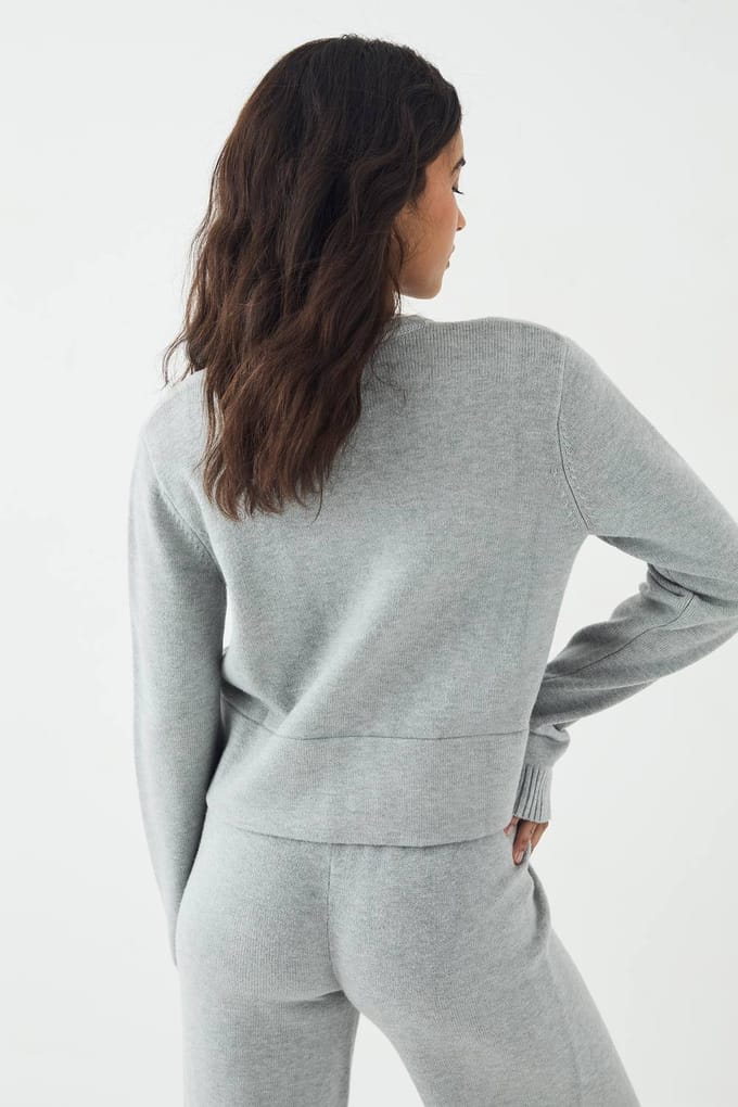 Dames DSGN Studio Gebreid Vest | Charcoal | Maat: 2XL