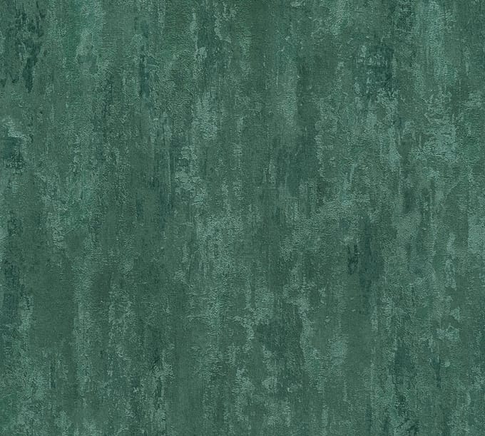 RUW METAAL BEHANG | Industrieel - groen - A.S. Création Trendwall 2
