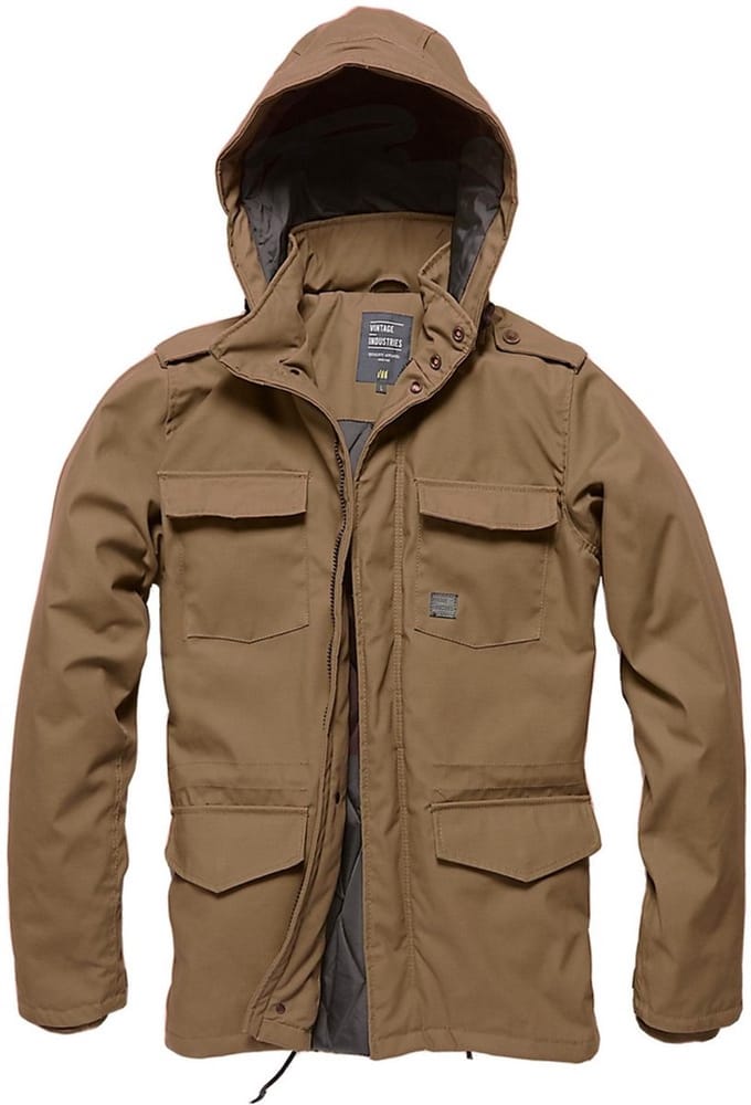 Vintage Industries Winterjas Darren Parka Dark Tan