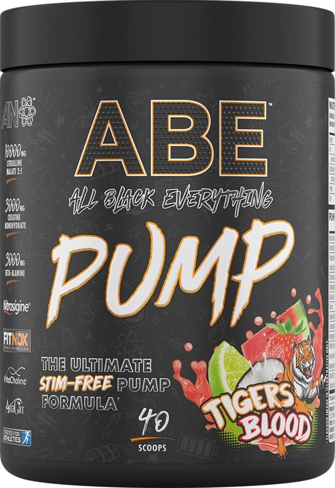Applied Nutrition - ABE PUMP - ZERO STIM PRE-WORKOUT - 500g - Tigers Blood