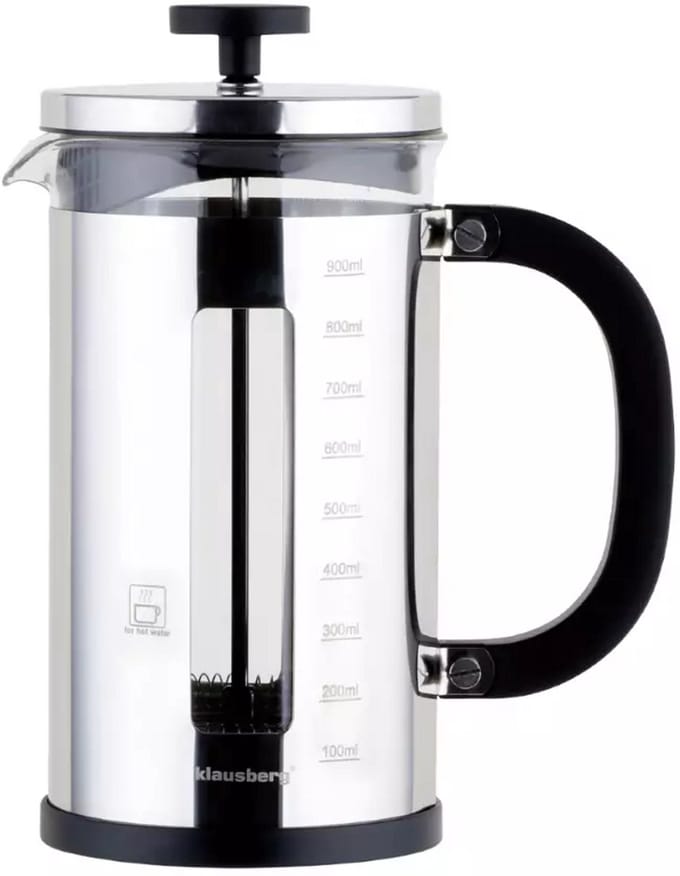 Klausberg KB7703 Piston Brewer 1L - Perfecte Koffie- en Theebereider