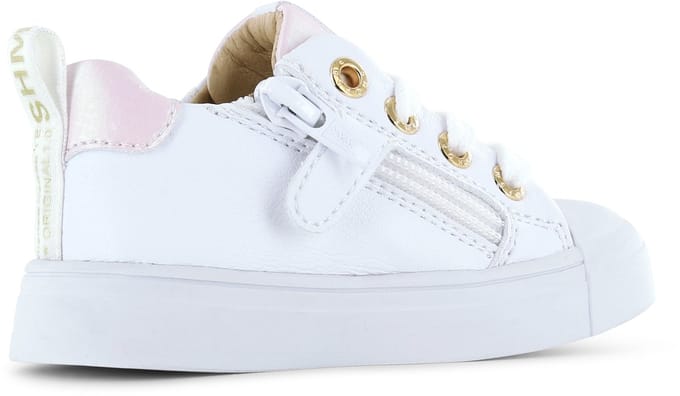 Shoesme Witte Sneaker Met Fruit - Veterschoen Kind - Meisjes - White Fruits - Microleer - Maat 23