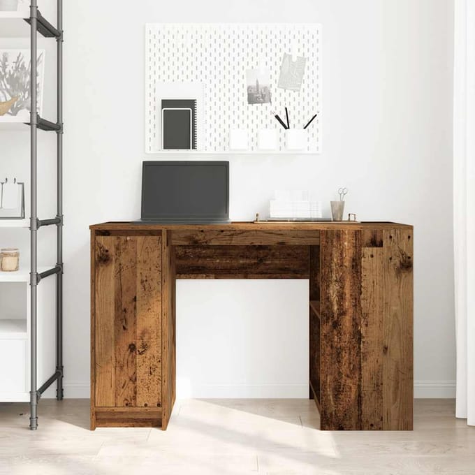vidaXL - Bureau - 120x42x76 - cm - spaanplaat - oud - hout