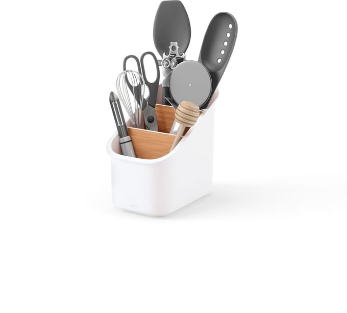BELLWOOD UTENSIL HOLDER WHT/NAT