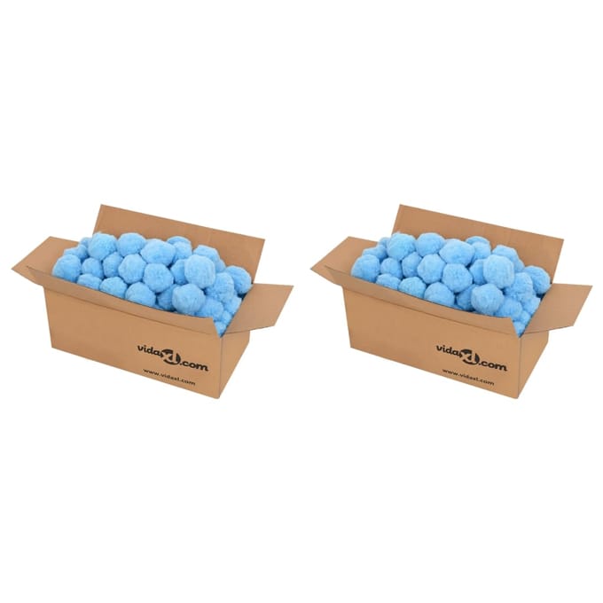vidaXL - Zwembadfilterbolletjes - antibacterieel - 1400 - g - polyetheen - blauw