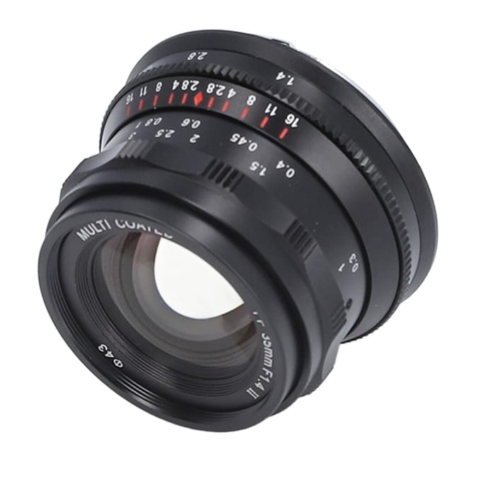 35mm F1.4 Full Frame Portretlens Optisch Glas Groot Diafragma Vast Handmatige Focus L-Mount Camera wit