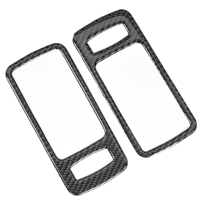2 stuks koolstofvezel interieur deurklink sierlijsten frame covers passen voor Ford Mustang 2009 2013 gray