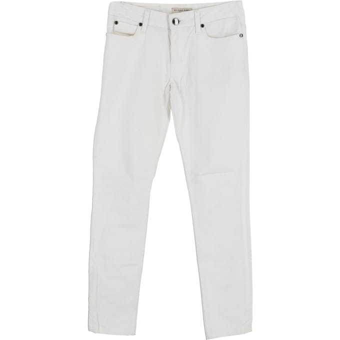 Burberry jeans met rechte pijpen in wit katoen