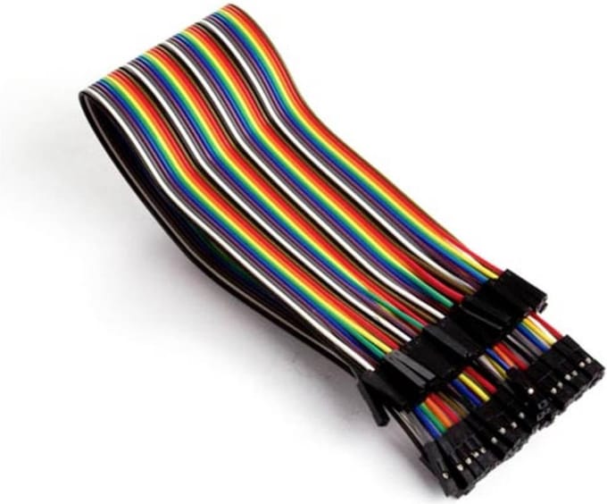 Whadda WPA415 Jumperkabel [40x Draadbrug-bus - 40x Draadbrug-bus] 30.00 cm Bont