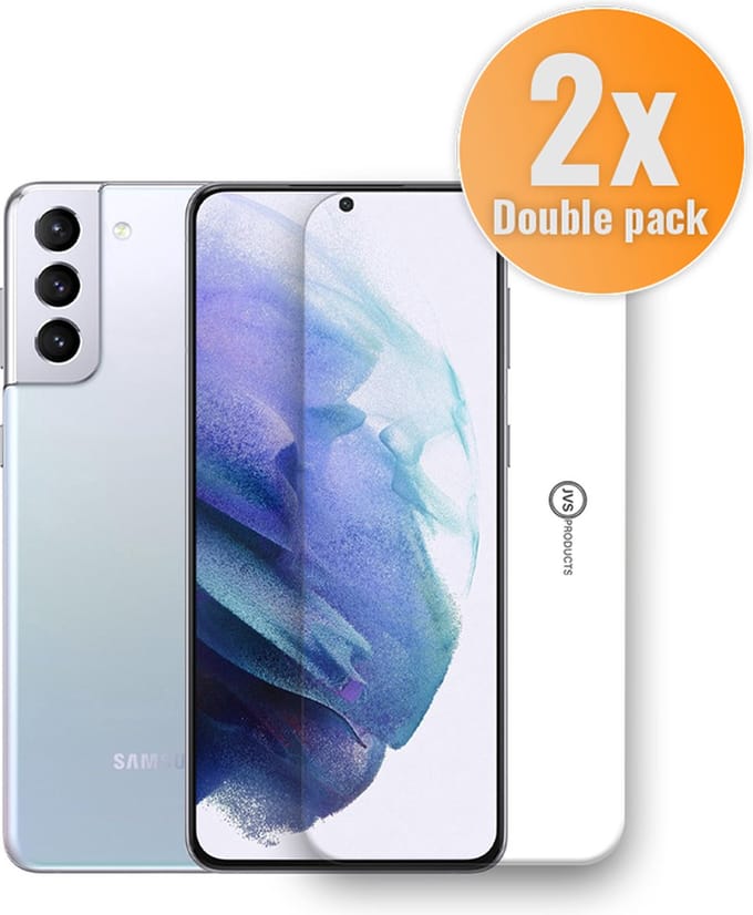 Double Pack - Screenprotector geschikt voor Samsung Galaxy S21 - Tempered Glass - Beschermglas - Glas - 2x Screenprotector - Transparant