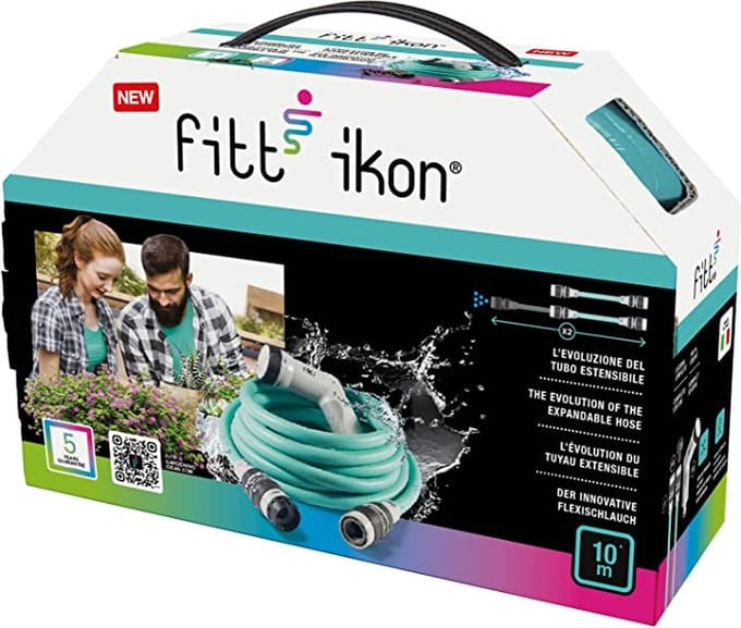 Fitt Ikon Uitzetbare Tuinslang - 10m - Aquamarijn