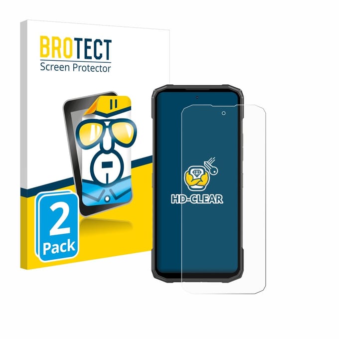 BROTECT - Screenprotector voor Doogee Blade 10 Power - Folie Beschermfolie transparant 2 Stuks