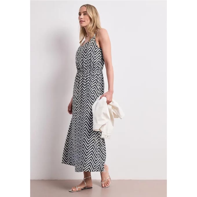 Midi-jurk met zigzagpatroon