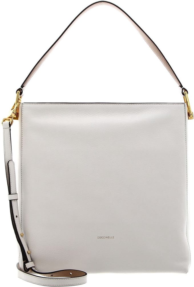 COCCINELLE Leren Handtas Schoudertas Liya Handbag Coco. Milk / Toast Crème