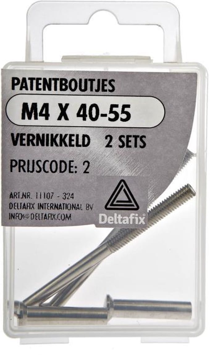 Deltafix patentboutjes - 2 sets - vernikkeld M4 x 40-50 mm
