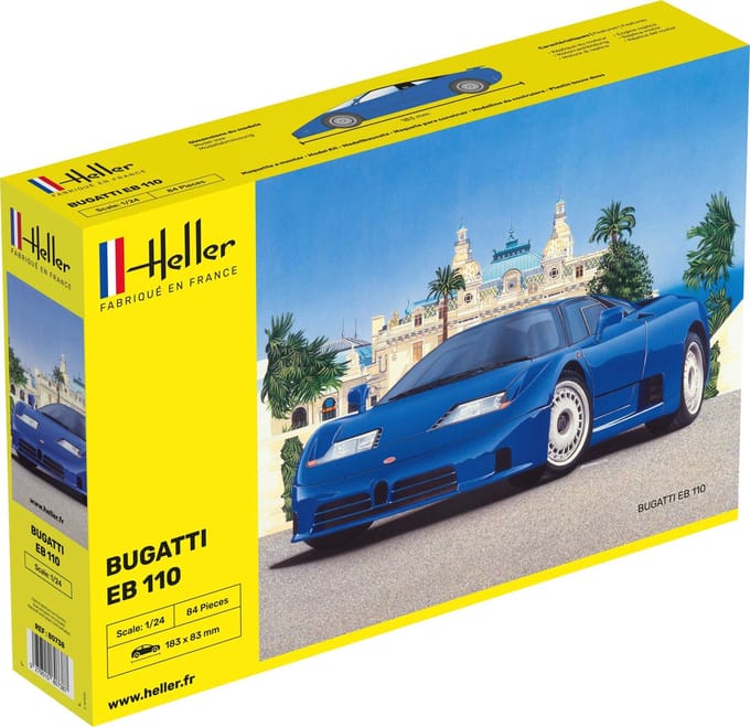 Heller Modelbouwpakket Auto - 80738 Bugatti EB 110 Car Plastic - 1:24 - Modelbouw