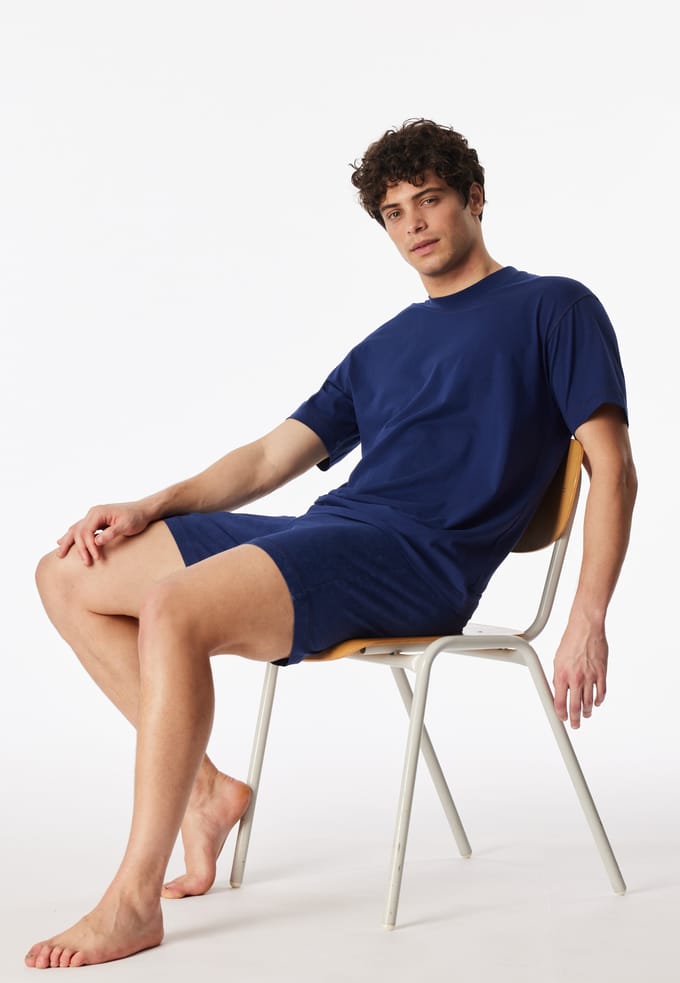 Korte pyjama met tie-dye-effect, navy - Modern Essentials 48
