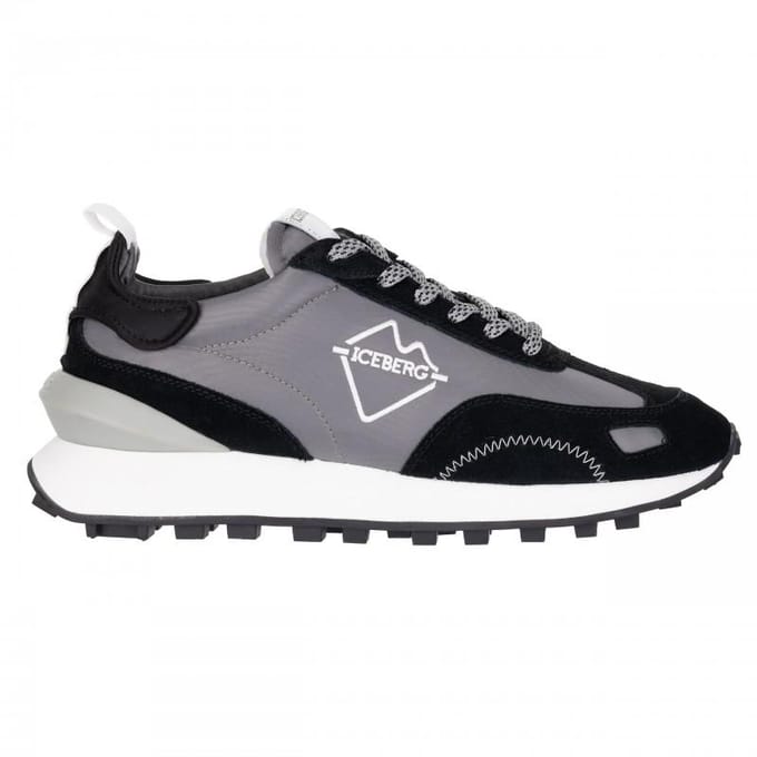 Baskets iceberg en cuir italien neuves grises - Taille: 45 gray