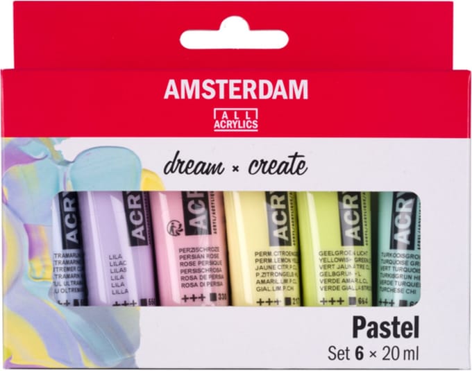 Bruynzeel Amsterdam Standard Series Acrylic Paint Pastel Set 20ml 6pcs.