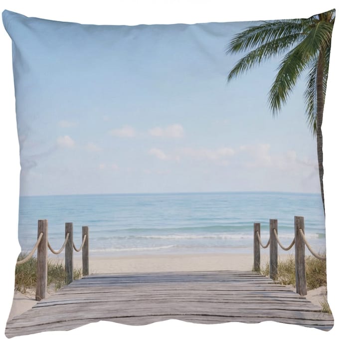 Sierkussens - Kussentjes Woonkamer - 40x40 cm - Palmbomen - Pad - Horizon