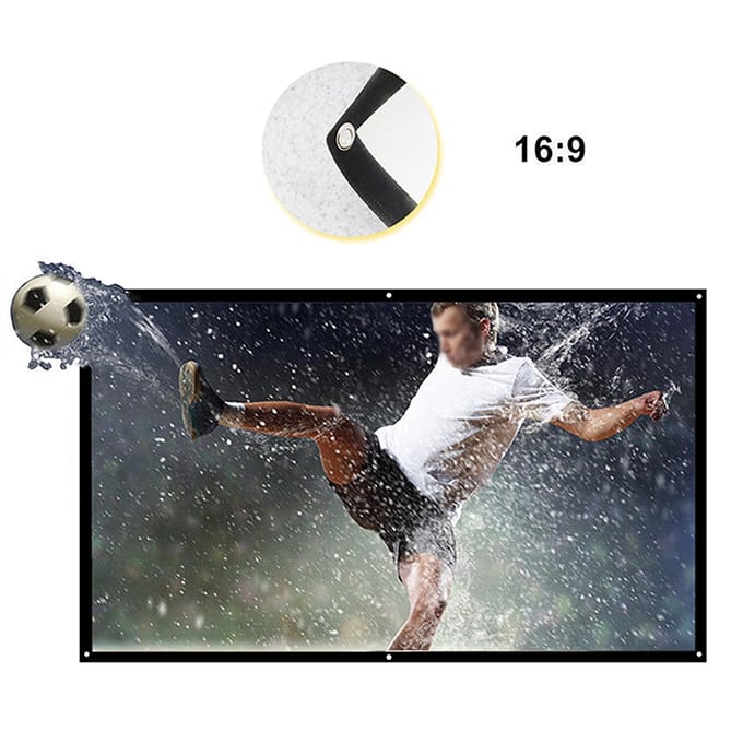 120''/100''/84''/70''/60'' Draagbaar projectorscherm HD 16:9 Diagonaal Projectiescherm Opvouwbaar 70 inch wit