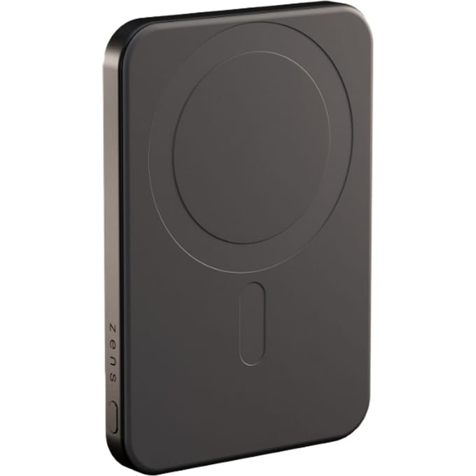 Zens Slim Qi2 Aluminium Powerbank - Magnetische Powerbank 5000 mAh Compatibel met Magsafe en Qi2 (Zwart)