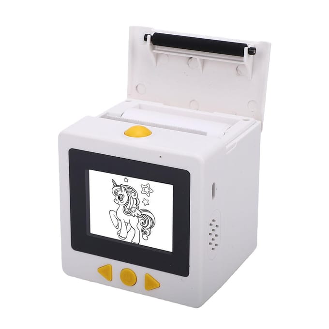 Boîte Imprimante d'Autocollants Vocaux Intelligents AI Blanche Mini Imprimante d'Étiquettes Thermiques Autocollante Portable sans Encre pour Bureau Étude
