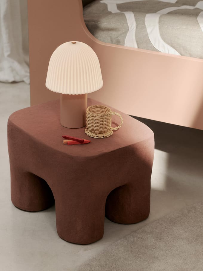 Ferm Living Frill Draagbare Lamp Roze/ Wit