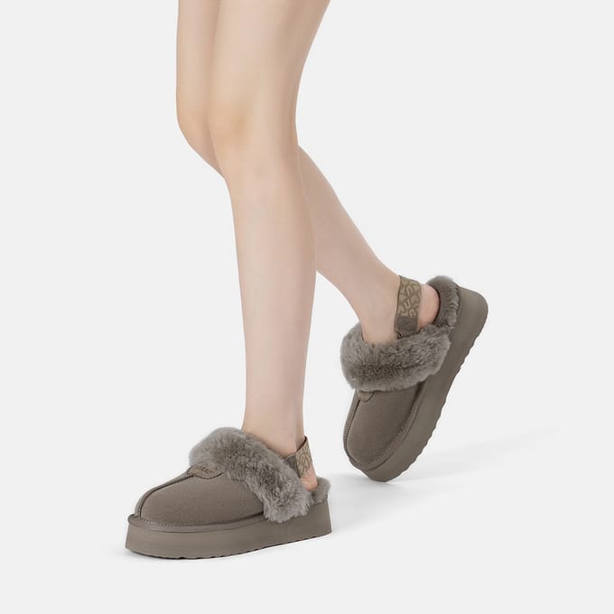 EVER AU Platformpantoffels met verwijderbare riem voor dames-WAGTAIL