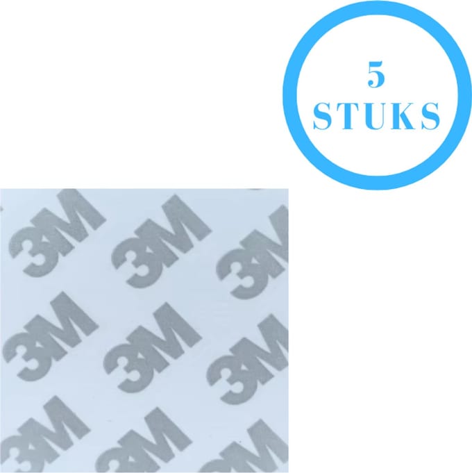 3M Plakstrips Vierkant - Dubbelzijdig Tape - Plakstrips Dubbelzijdig - 3M Tape - 5 CM - 5 Pack - Lichte Objecten
