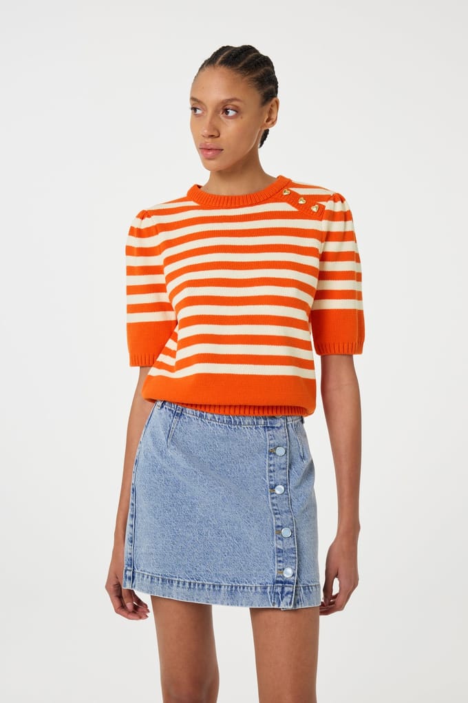 Fabienne Chapot Stine Pullover Tangerine Maat: S | Sweaters Outlet | Dames | Oranje