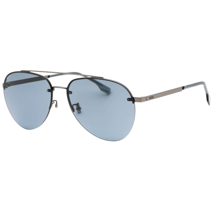 Hugo Boss grijze lens donker ruthenium grijze zonnebril