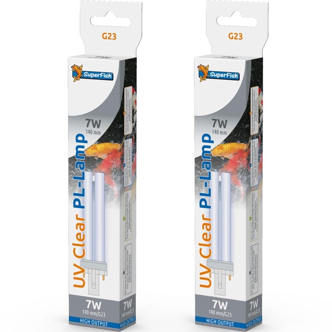 Superfish UV PL 7 Watt vervangingslamp 2 stuks