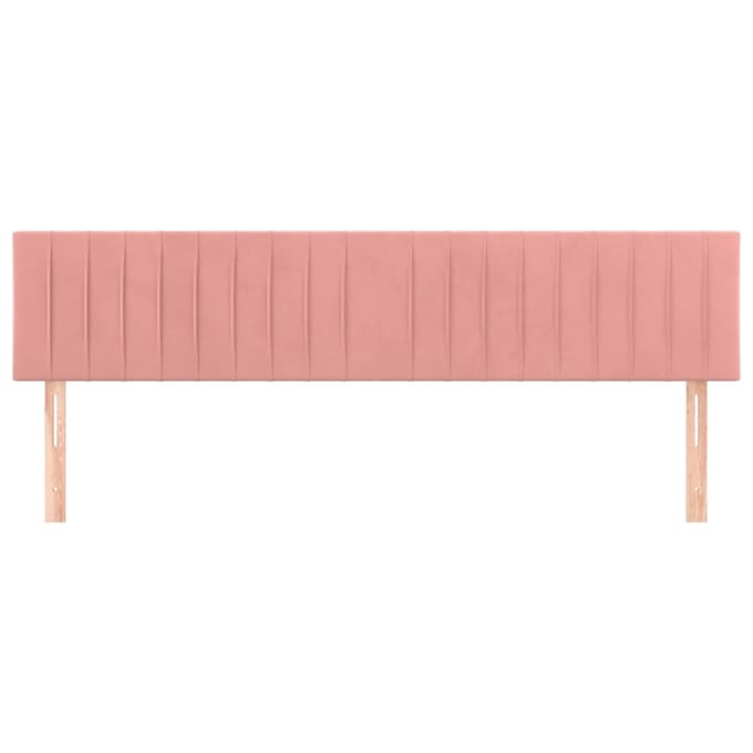 vidaXL - Hoofdborden - 200x5x78/88 - cm - fluweel - roze