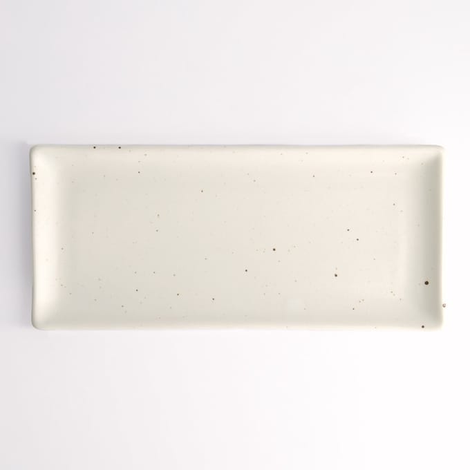 Tokyo Design Studio - Kohiki White Matte Rechthoekig Bord - Wit - 28,5 x 12,5 cm