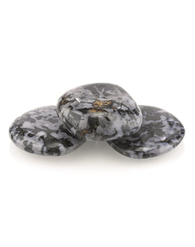 Handsteen Gabbro - 5 - 6 cm - grijs / zwart