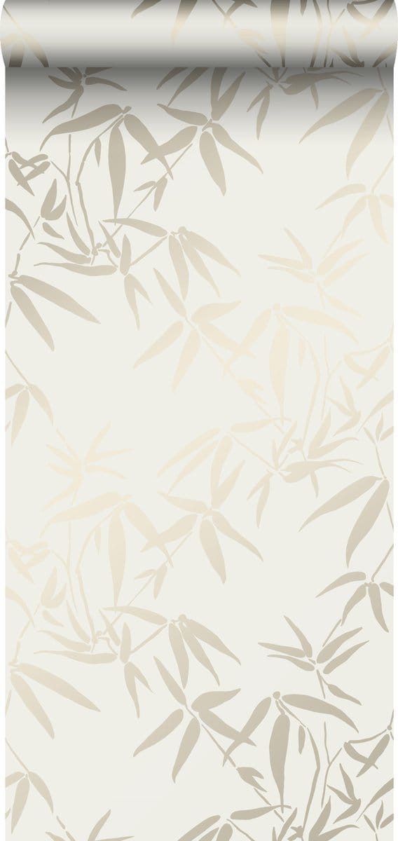 Origin Wallcoverings behang bamboe bladeren beige - 347735 - 0,53 x 10,05 m