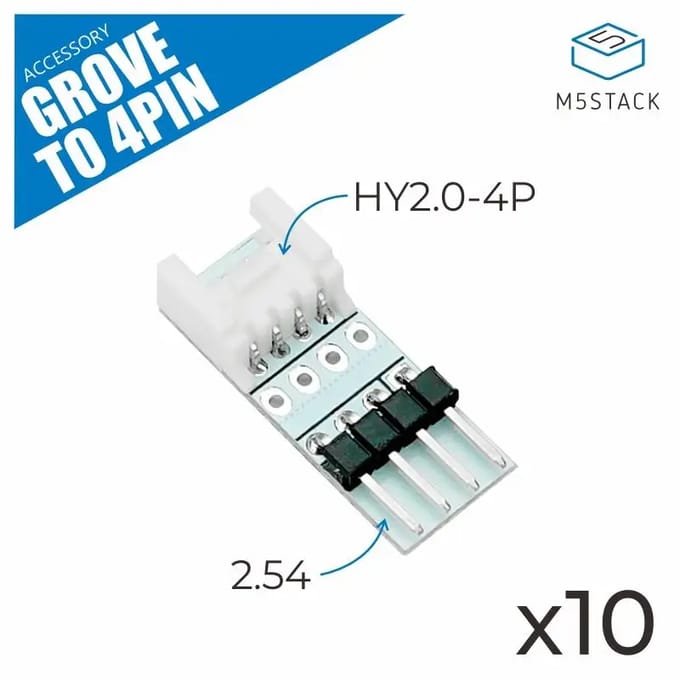 M5Stack officiële connector Grove naar 4-pins (10 stuks)