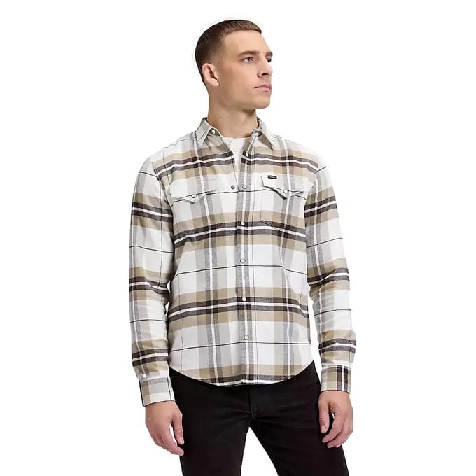 Lee Clean Western Regular Fit Overhemd Met Lange Mouwen Wit L Man