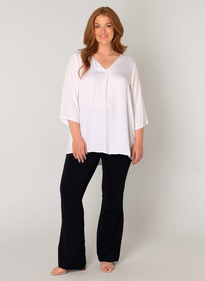 BASE LEVEL CURVY Yanina Blouse - White - maat X-0(44)