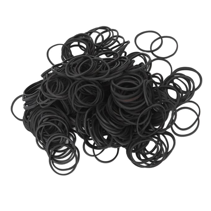 Kit de 1 000 élastiques en caoutchouc durables et multifonctionnels pour salon, permanente, maison black