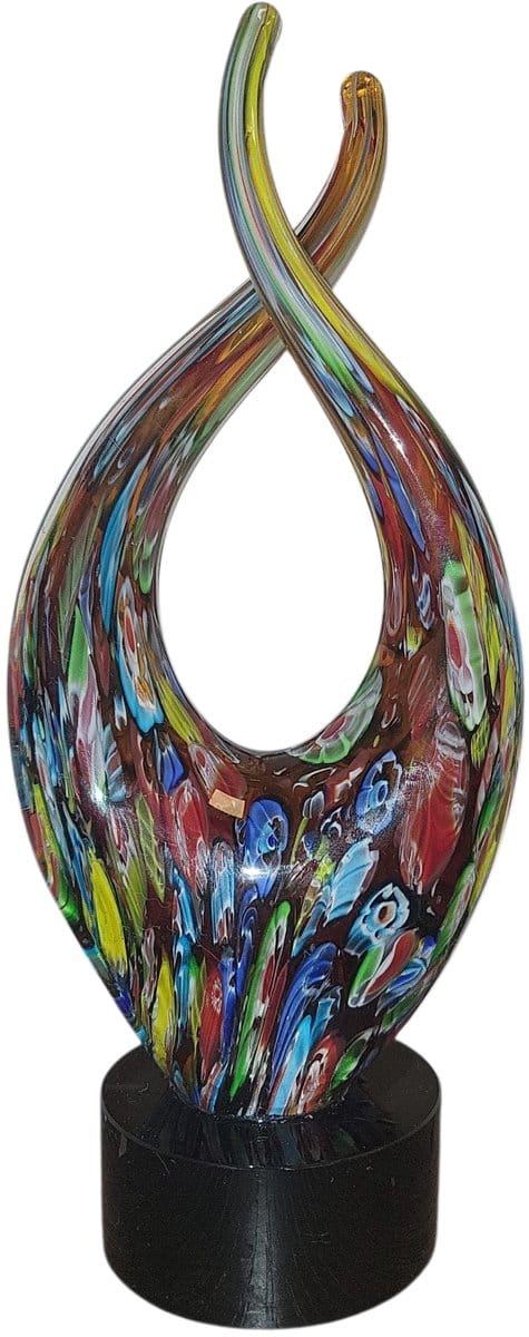 Flame - Glas - Glassculptuur - Multicolor - 11x24x7 cm - Kristalglas