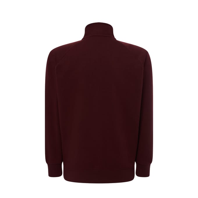 JHK Uniseks effen sweater met rits voor volwassenen (Kardinaal)
