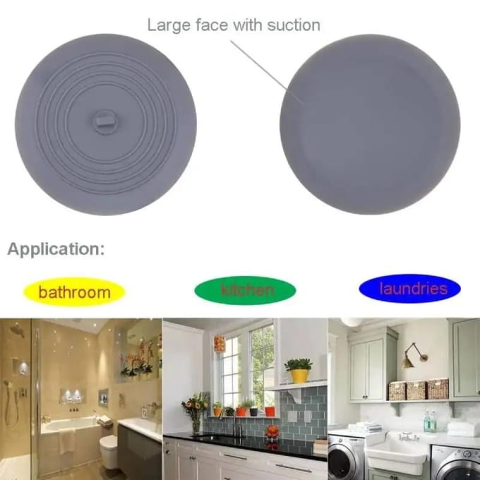 Badstop Groot Silicone Afvoerplug Haarvanger Badstop Platte Zuignapdeksel voor Keuken Badkamer Wasruimte