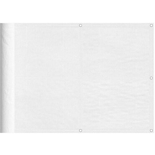 vidaXL Balkonscherm 75x700 cm 100% oxford polyester wit