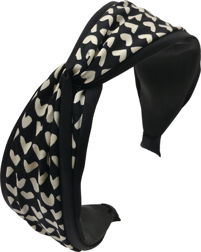 Juleeze Haarband Dames Zwart Wit Synthetisch
