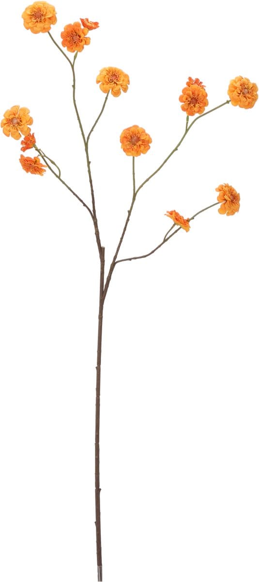 Zinna Kunstbloem Vertakt 110cm Oranje