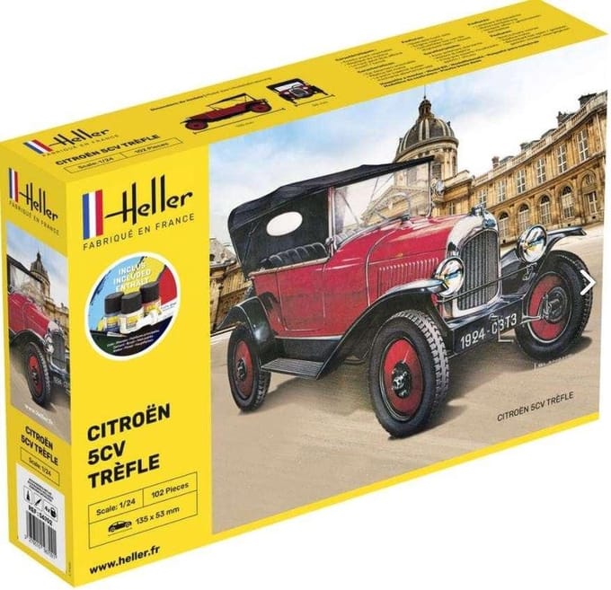 Heller Modelbouwpakket Militaire voertuigen - 56702 Citroen Trefle - Starter Kit Plastic - 1:24 - Modelbouw